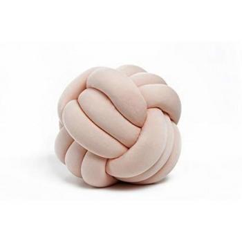 homemania cojín Decorativo Knot Trenzado Color Rosa Envejecido realizado A Mano, Suave, Decorativo, Multifuncional.