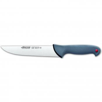 Arcos Serie Colour Prof, Cuchillo Carnicero, Hoja de Acero Inoxidable Nitrum de 180 mm, Mango de Polipropileno recubierto de Elastómero Color gris