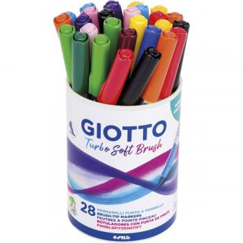 Rotuladores Giotto Turbo Soft Brush 28 colores surtidos