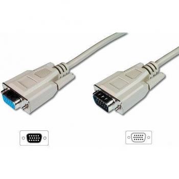 Cable VGA D-Sub 15 Pines 5m Beige - Extensión HD15