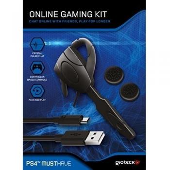 Gioteck - Auricular mono chat con cable EX4 + Cable de carga para mando + Grips
