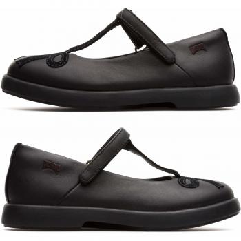 CAMPER Twins Smooth Leather Ballerinas - Black, Size 26 & 8.5
