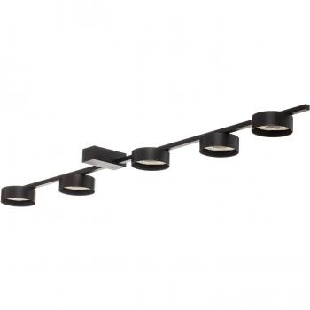 Lámpara de techo Nowodvorski Lighting Pills V, negra, 5 luces, acero, diámetro 89 cm