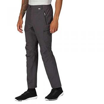 Regatta Men's Highton Water-repellent Walking Trousers, Seal Grey, Size: 44 L