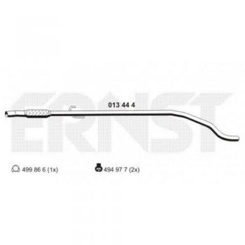 Tubo de escape ERNST 013444 para OPEL Corsa D 3/5 puertas