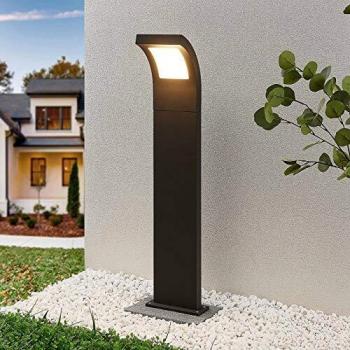 Arcchio Advik bolardo luminoso LED, 100 cm, lámpara para exterior moderna en negro, hecha de aluminio, con 1 llama, ideal para iluminación de senderos y balizas