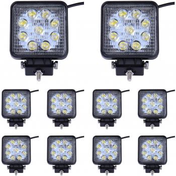 Leetop 10X 27 W faros LED luz de trabajo SUV, UTV, ATV foco para el trabajo de repuesto de coche 12 V 24 V