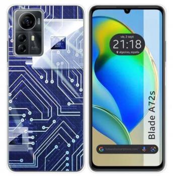 Funda de Silicona para Zte Blade A72s con Diseño de Circuito y Dibujos