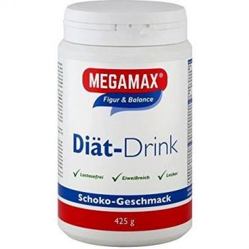 Megamax - Diät Drink - Bebida en polvo para adelgazar y perder grasa - Chocolate - 425 g