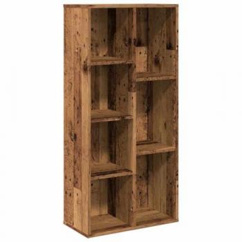 Estantería de madera envejecida 50x25x104 cm, librería, estantería para libros, mueble de almacenaje, biblioteca, estantería de almacenaje