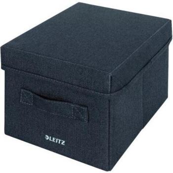 Caja de almacenaje Leitz tela con tapa s dos piezas gris 61460089