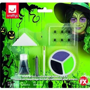 Smiffys Kids bruja Halloween Kit de maquillaje, Aqua, 3 colores