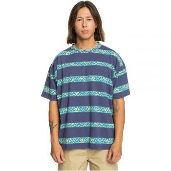 Camiseta de hombre Quiksilver Take Us Back manga corta azul marino y turquesa - XL