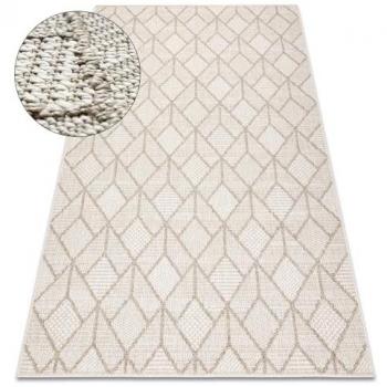 Alfombra Jersey 19231 Beige - Geométrico Estructural, Lazo Boho, 240x330 cm