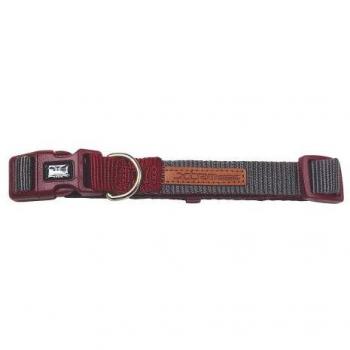 Collar X-TRM Doble Premium Nylon Gris y Granate 20-30 cm x 1 cm