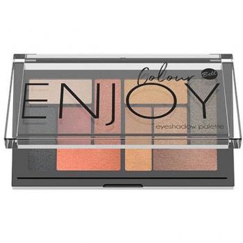 Paleta de Sombras de Ojos Colour Enjoy - Bell, 12 tonos altamente pigmentados, textura suave y sedosa, fácil aplicación, acabado mate y brillante, incluye espejo y aplicador