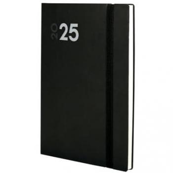 Finocam - Agenda Dynamic Mara 2025, encuadernada, semana vista vertical, enero 2025 - diciembre 2025 (12 meses), tamaño Y4-120x170 mm, color negro, multilingüe