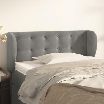 Cabecero de terciopelo gris claro 93x23x78/88 cm vidaXL