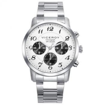 Reloj de Hombre Viceroy Grand 41149-05 Cronómetro con Caja y Brazalete de Acero