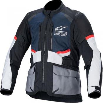 Chaqueta textil impermeable para motocicletas Alpinestars Andes Air Drystar Azul Intenso-Negro-Gris Hielo