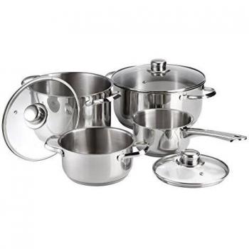 MAGEFESA DUX – Batería de cocina MAGEFESA DUX 7 piezas está Fabricada en Acero Inoxidable 18/10, Compatible con Todo Tipo de Fuego. Fácil Limpieza y Apta lavavajillas.