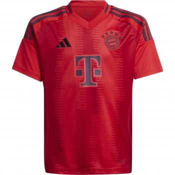FC Bayern adidas Home Shirt 2024-25 - Kids, Red, Size: 9-10 Years, Short Sleeve Jersey