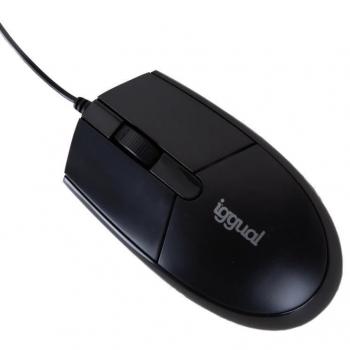 Iggual COM-BASIC3-800DPI Ratón Óptico Negro