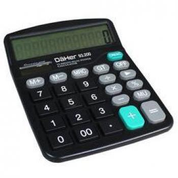 Calculadora de Sobremesa Electro DH 93.200 Electrónica 12 Dígitos con Pila y Solar, Funciones MU y GT