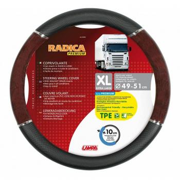 Lampa Protector de Volante de Carro Radica Premium Nuez Negra 49/51 cm