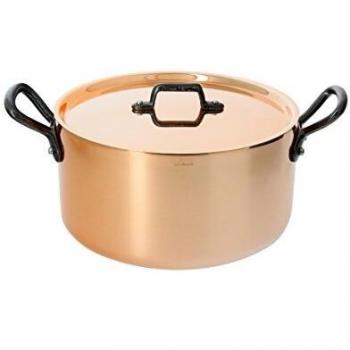 DE BUYER 6466.16 – Cacerola con Tapa, Cobre, Gris, 16 cm