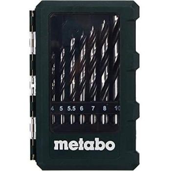 Metabo 626705000 626705000-Estuche Madera 8 Piezas 1 Broca de Cada uno de los siguientes diámetros: 3 4 5 5,5 6 7 8 y 10 mm