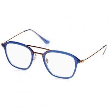 Ray-Ban 0Rx 7098, Monturas de Gafas para Hombre, Transparente Blue, 50