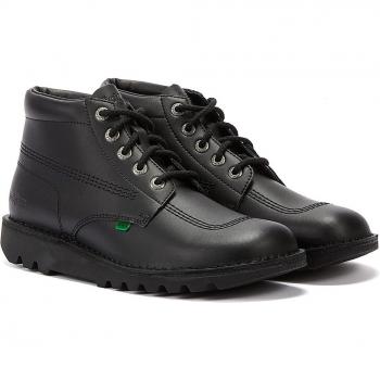 Kickers Adult Mens Kick Hi Leather Black Boots - Size: M7