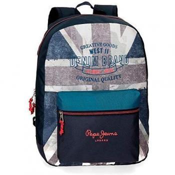 Pepe Jeans Ian Mochila Azul 32x44x15 cms Poliéster 21.42L