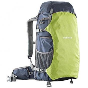 Mochila Mantona para dron o para cámara. Azul Oscuro/Verde/Naranja