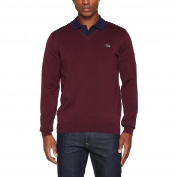 Lacoste Ah7369, Suéter para Hombre, Rojo