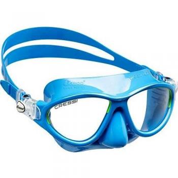 Cressi Moon Kid Máscara, Azul/Lime, 7/15 Años
