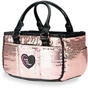 Peach Sequin Ice Skating Bag Tennis Gym and Ballet Girls Athletic Bag by TGA Products