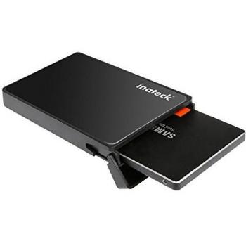 Inateck Carcasa Disco Duro 2.5 USB 3.0, Caja Externa con UASP de HDD SSD SATA I/II/III de 7mm 9.5mm de Altura, No Requiere Herramientas, FE2005