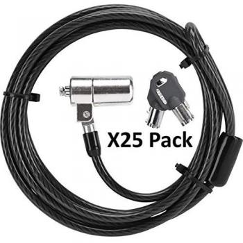 Targus ASP4925MKEUX Defcon® Candado de seguridad con cable - Paquete de 25