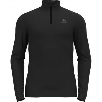 Camiseta Interior Odlo Fundamen de Manga Larga para Hombre, Técnica y Negra