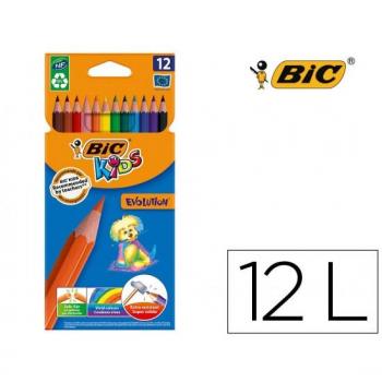 Lápices de colores BIC Kid Evolution 12 colores surtidos