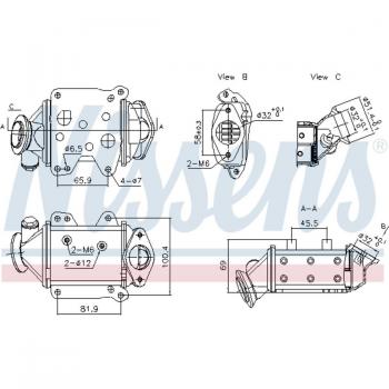 Enfriador de gases de escape NISSENS 989457