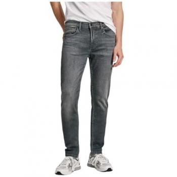 Pepe Jeans Slim Fit 5-Pocket Denim Pants for Men, Gray, Size W31 L32