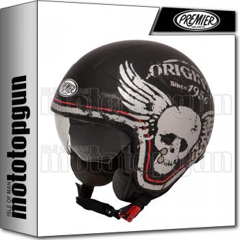 Premier CASCO ROCKER K 92 BM,NEGRO/BLANCO/ROJO,XL