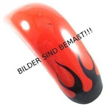 Hmparts Pocket Bike/Mini Cross Guardabarros - Rojo/Negro - Delantero
