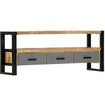 Mango Wood Solid TV Cabinet 51.2x11.8x19.7