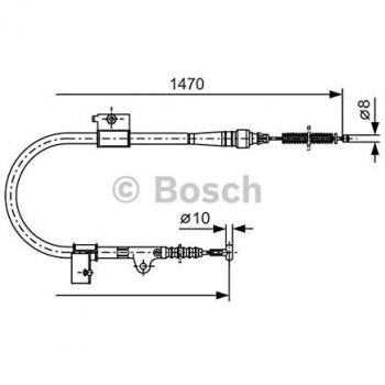 Cable de Freno de Mano BOSCH 1 987 477 757 - Compatible con modelos BC611