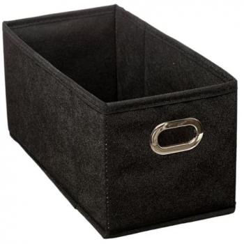 Cesta de tela modular negra 15x31 cm