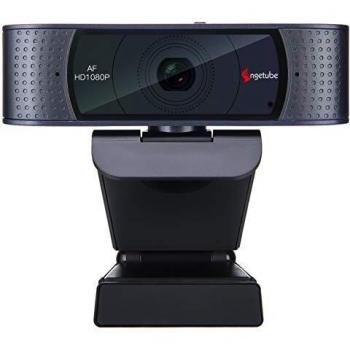 Angetube HD Cámara Web 1080P con Tapa Deslizante para su Privacidad y con Micrófono, USB Ordenador Cámara Profesional para Retransmitir Video Camara para Gaming Compatible con Mac Windows PC portátil